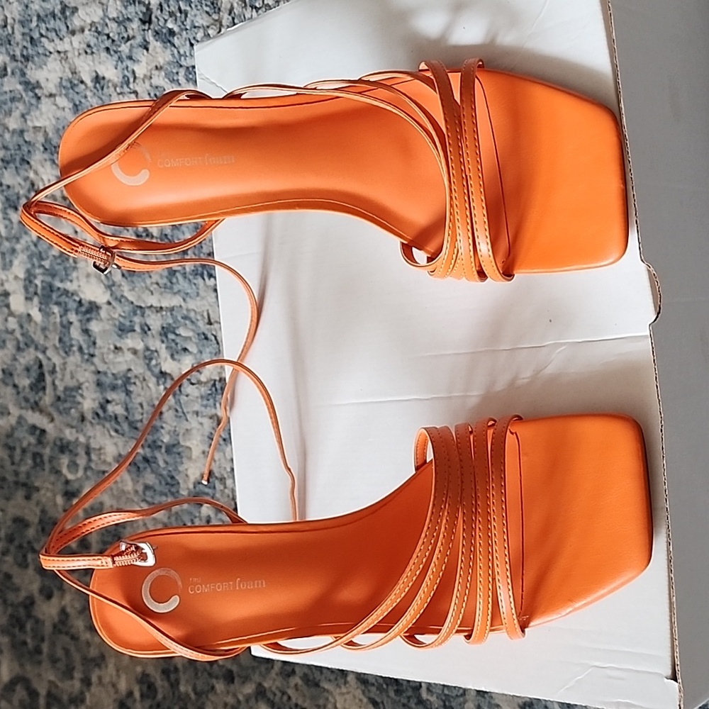 Neon Orange heels size 12